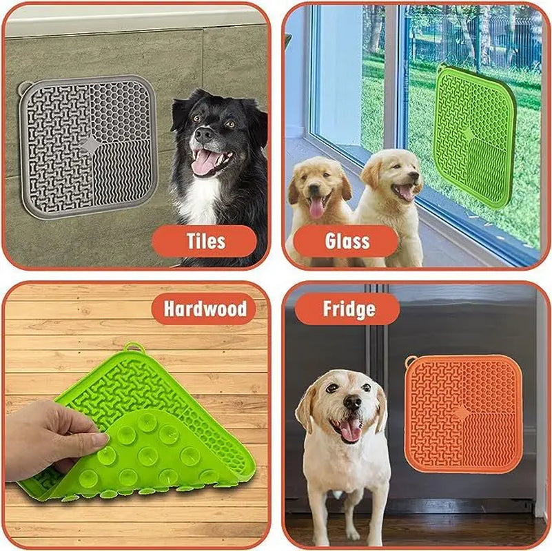 Lick Mat for Dogs: Premium Suction Cup Pad for Anxiety Relief and Slow Feeding