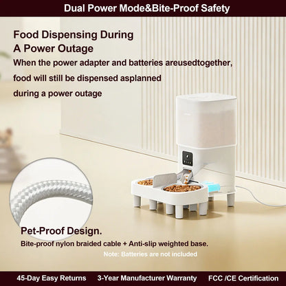 Revolutionize Your Pet's Mealtime with the Smart Automatic Pet Feeder - HD Camera, Dual Bowls, and Remote Feeding!