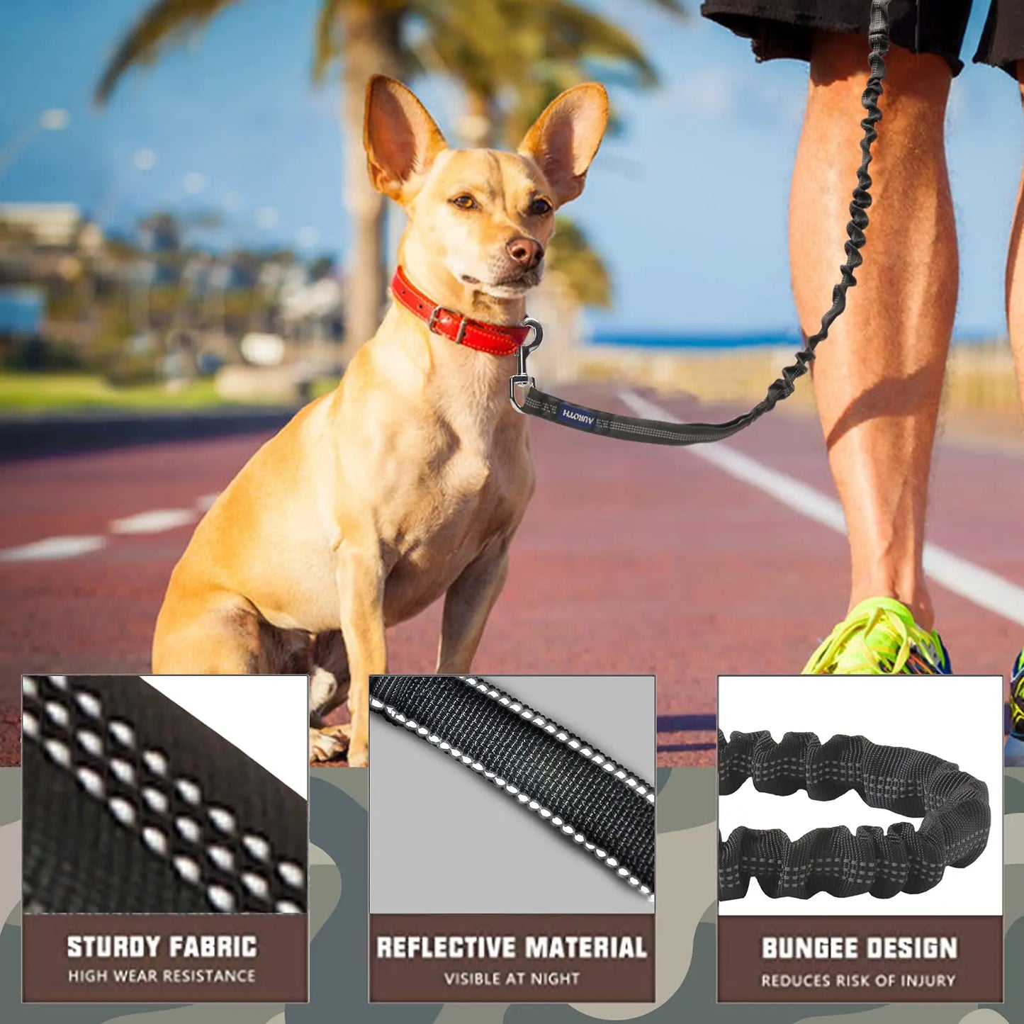 Auroth Tactical Dog Harness & 6 FT Heavy Duty Leash - Ultimate No Pull Training Vest for Small to Large Dogs - Camo Design