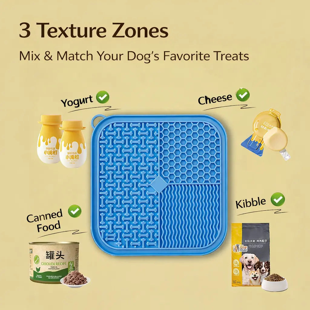 Lick Mat for Dogs: Premium Suction Cup Pad for Anxiety Relief and Slow Feeding