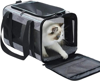 17.5X11X11 Inches Cat, Dog Carrier for Pets up to 16 Lbs, Soft-Sided Cat Bag Animal Carriers Travel Puppy Carry as a Toy of Fabric Pet Home