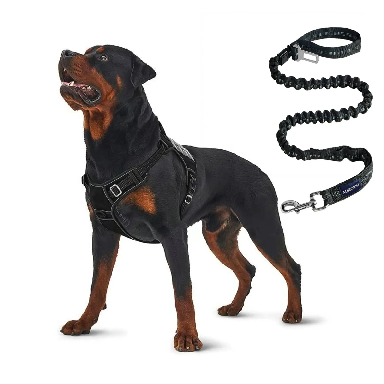 Auroth Tactical Dog Harness & 6 FT Heavy Duty Leash - Ultimate No Pull Training Vest for Small to Large Dogs - Camo Design