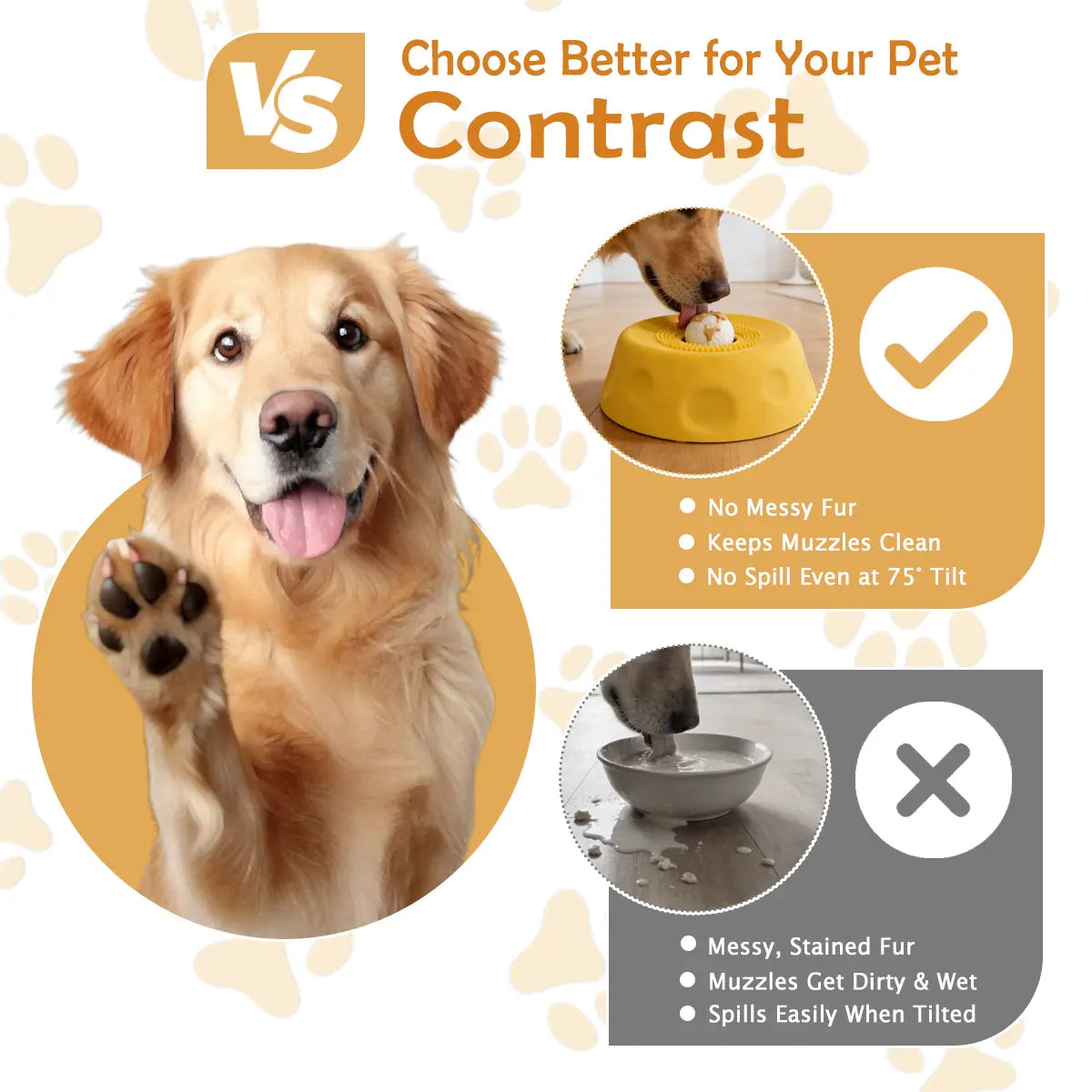 Pawpace Liquid Slow Feeder Bowl for Dogs - Interactive Lick Bowl with 8 Suction Cups for Oral Hygiene & Fun Treats