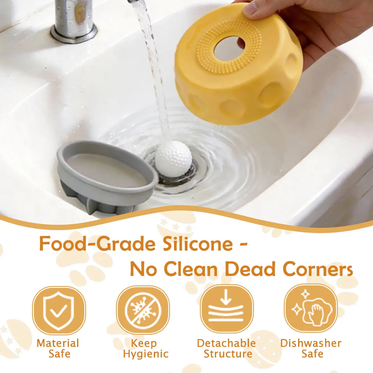 Pawpace Liquid Slow Feeder Bowl for Dogs - Interactive Lick Bowl with 8 Suction Cups for Oral Hygiene & Fun Treats